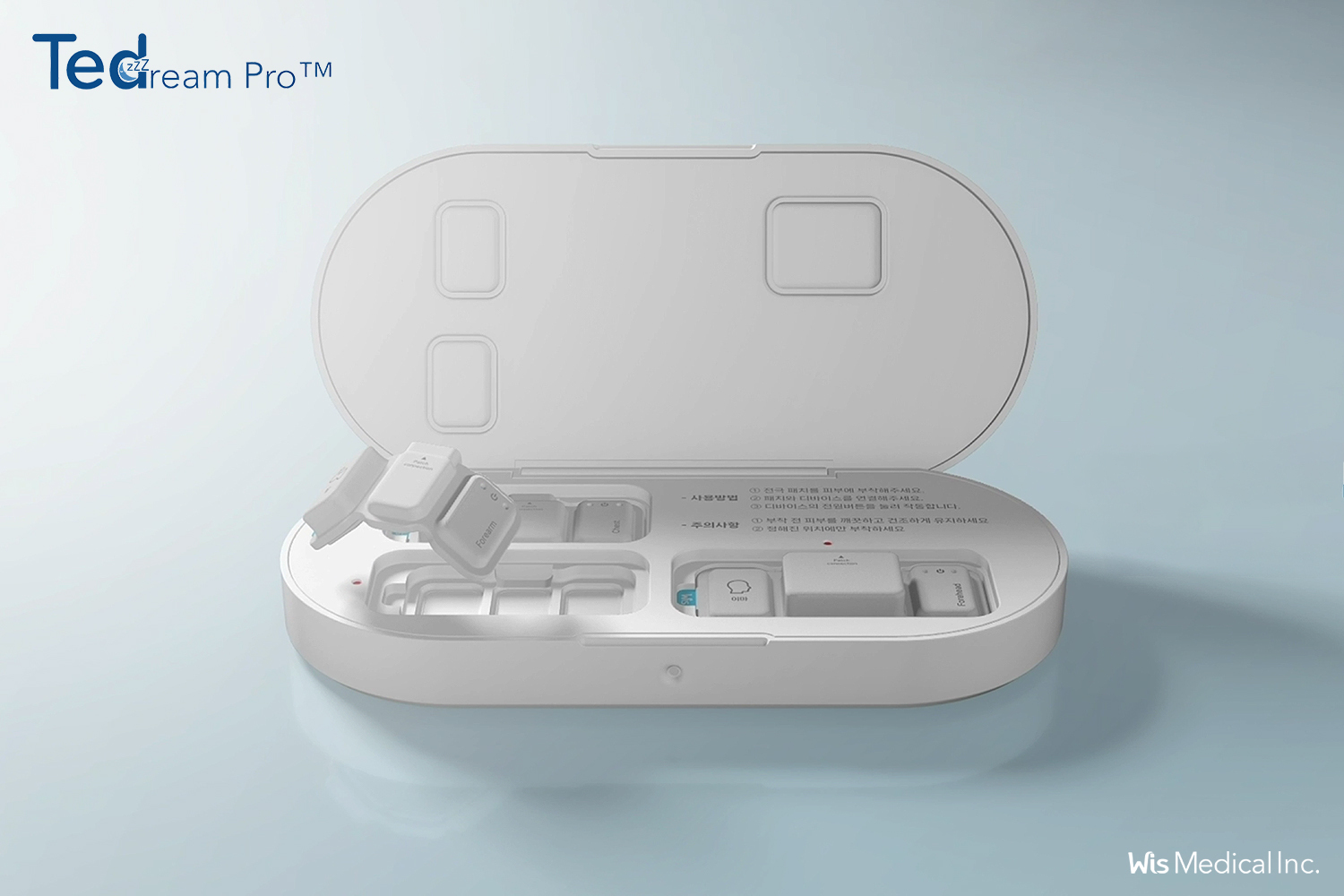 Tedream Pro charging case with modular patch pieces